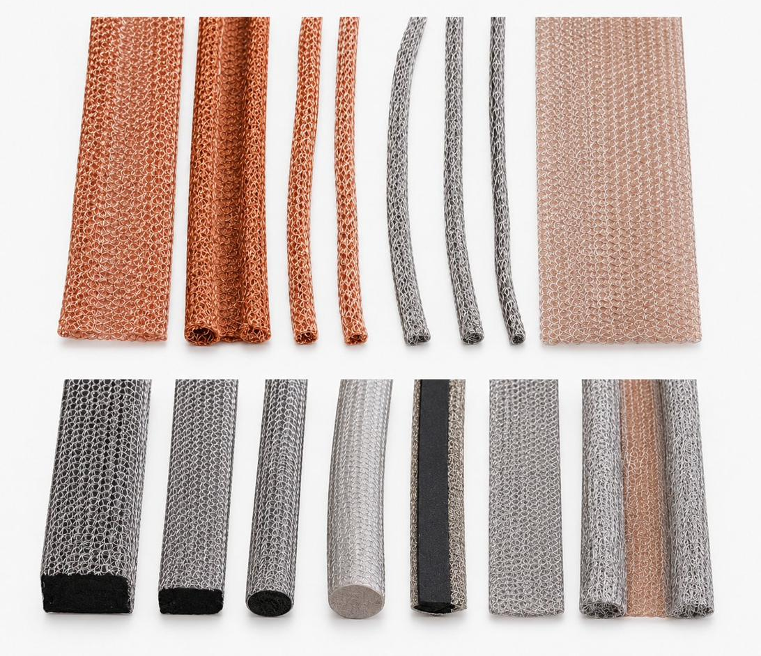 Knitted wire mesh gaskets